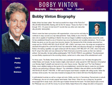 Tablet Screenshot of bobbyvinton.com